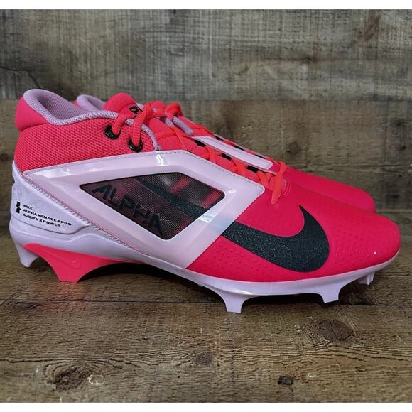 Nike Football Cleats Mens Size 7 Racer Pink Alpha Menace 4 Pro NRG HJ4568-600 - Picture 5 of 8